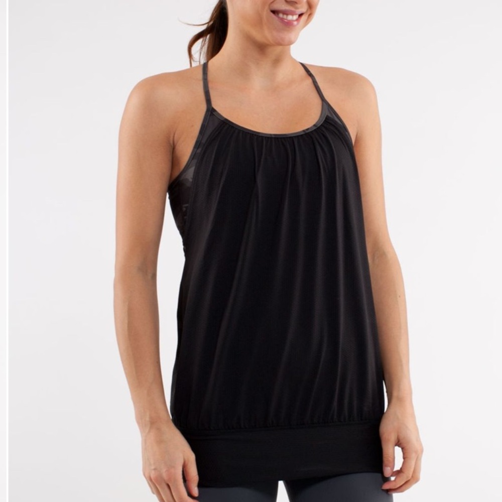 Lululemon Camo Grey/Black Bra -Black Tank
